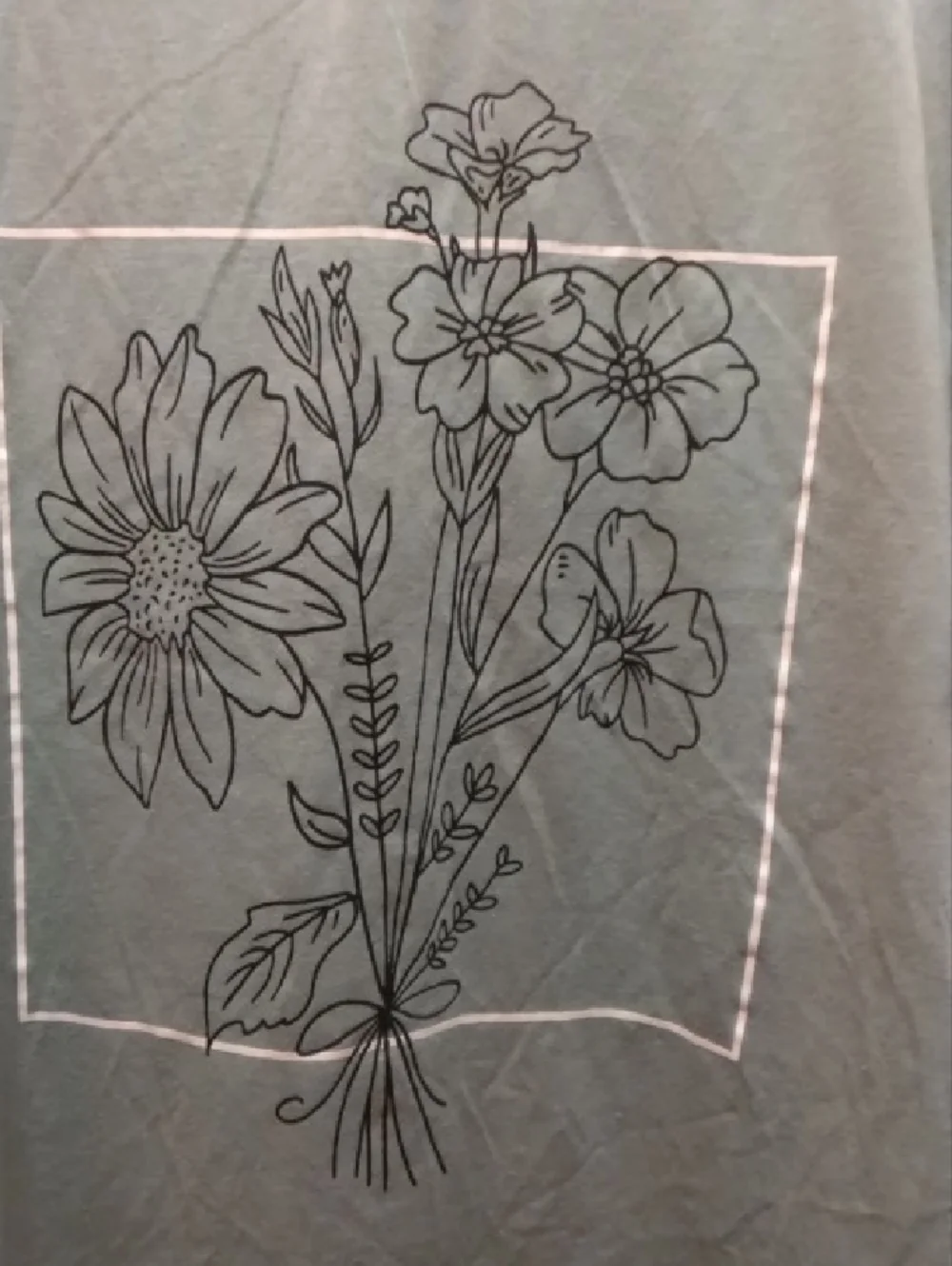 Sage Green Floral Graphic Tee - Picture 2 of 3